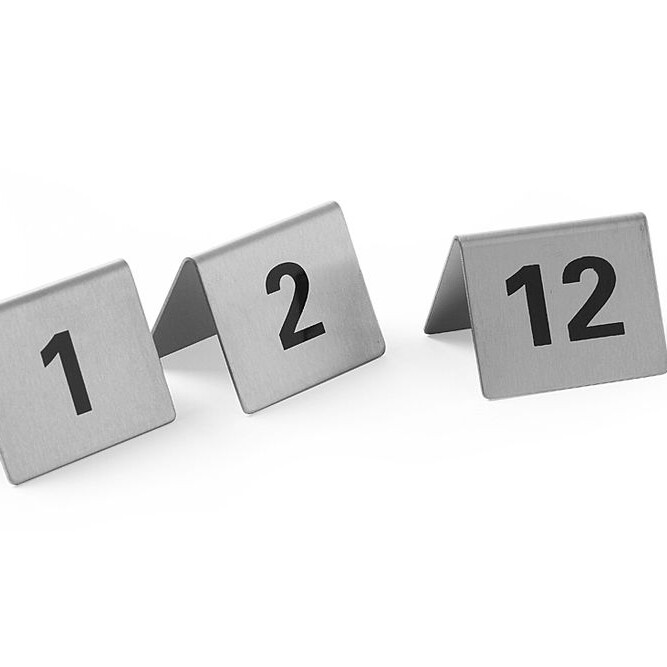 Chevalets de table numérotés,  ,  Numéros 1-12 - restauration professionnel de qualité