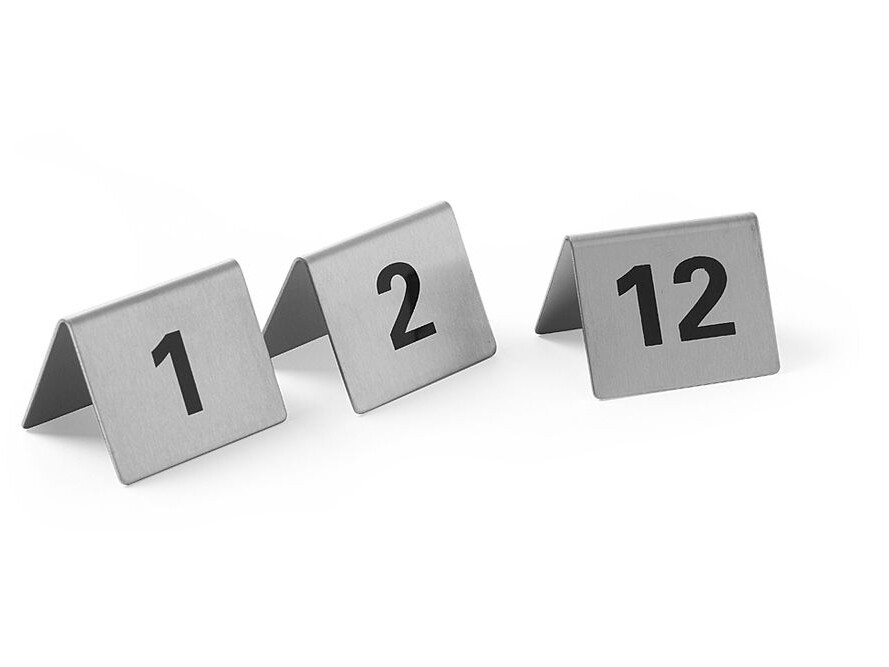 Chevalets de table numérotés,  ,  Numéros 1-12 - restauration professionnel de qualité