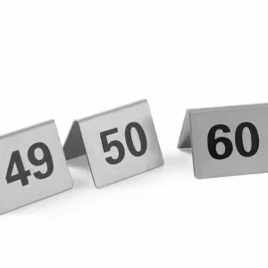 Chevalets de table numérotés,  ,  Numéros 49-60 - cuisine professionnel de qualité