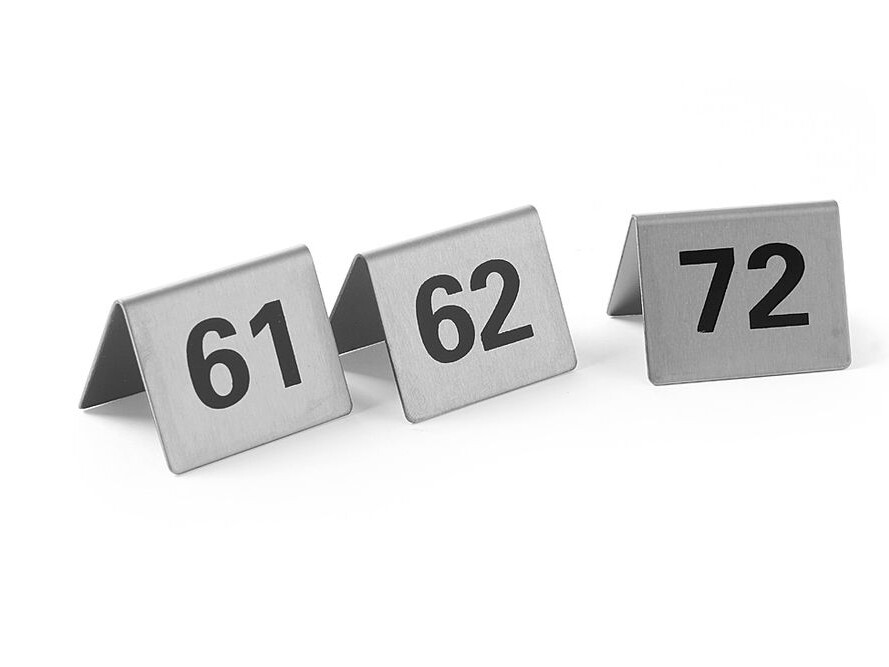 Chevalets de table numérotés, , Numéros 61-72 - restauration professionnel de qualité