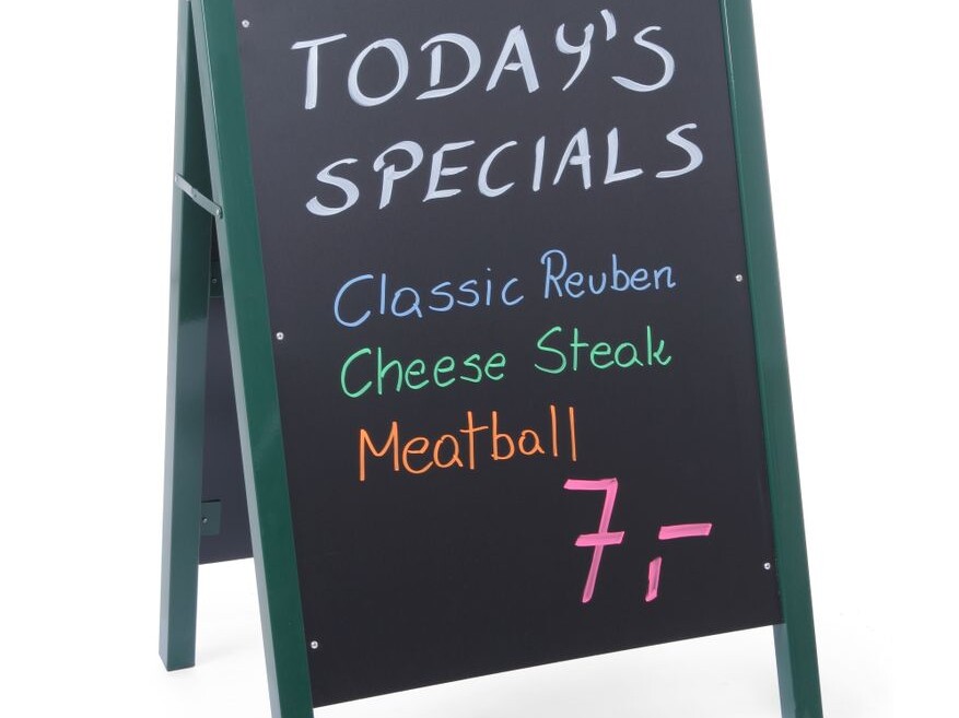 Tableau ardoise de trottoir - restauration professionnel de qualité