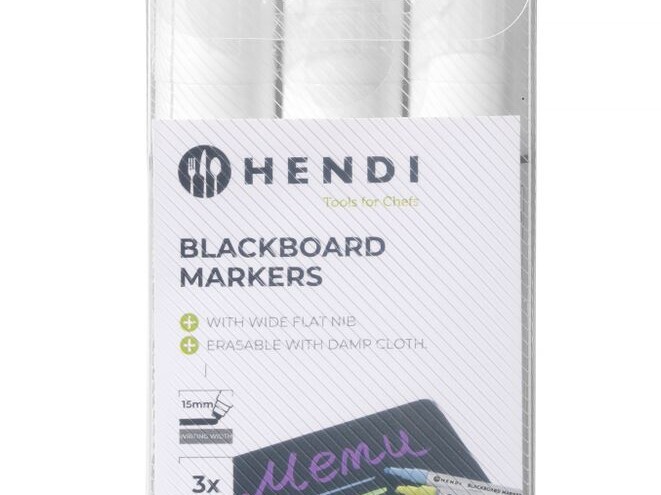 Feutres à craie 15 mm,  ,  3 feutres blancs - cuisine professionnel de qualité