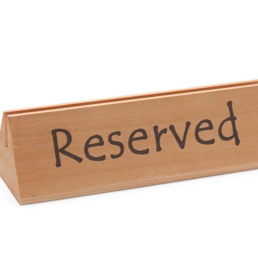 Chevalet de table réservé,  ,  