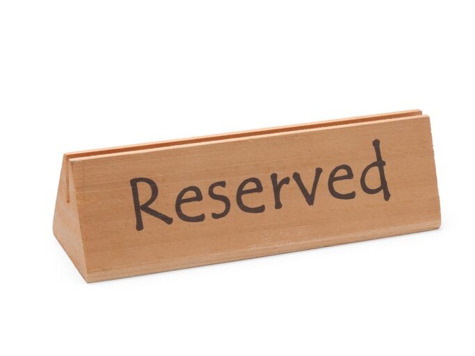 Chevalet de table réservé,  ,  