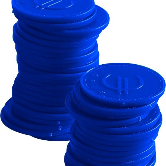 Jetons - 100 pièces,  BarUp,  Bleu,  100 u.,  ⌀25mm - équipement professionnel de qualité
