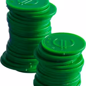 Jetons - 100 pièces,  BarUp,  Vert,  100 u.,  ⌀25mm - cuisine professionnel de qualité