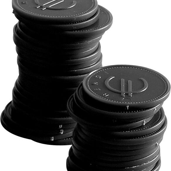 Jetons - 100 pièces,  BarUp,  Noir,  100 u.,  ⌀25mm - cuisine professionnel de qualité