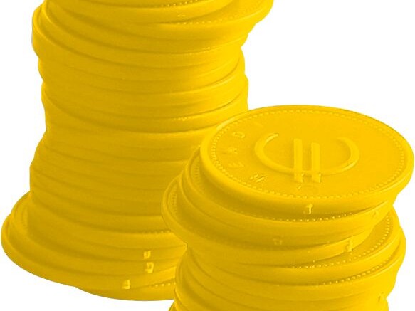 Jetons - 100 pièces, BarUp, Jaune, 100 u., ⌀25mm - cuisine professionnel de qualité