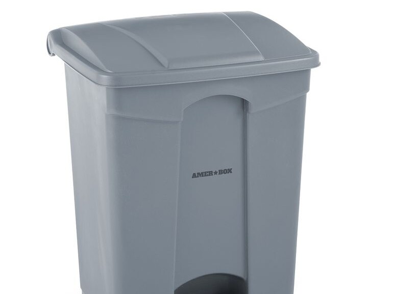 Poubelle à pédale, AmerBox, , Gris clair - restauration professionnel de qualité