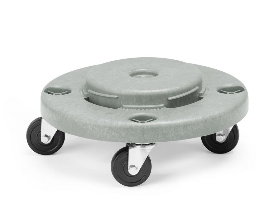 Trolley pour poubelle ronde, AmerBox, s’installe sur ... - équipement professionnel de qualité