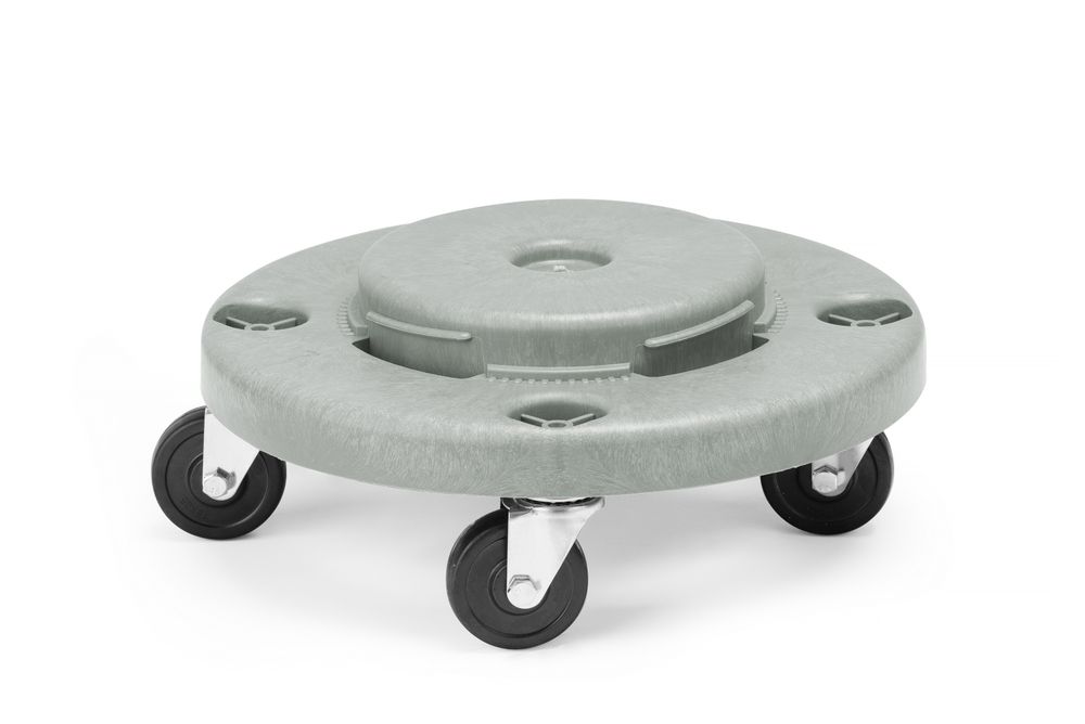 Trolley pour poubelle ronde,  AmerBox,  s’installe sur ... - équipement professionnel de qualité