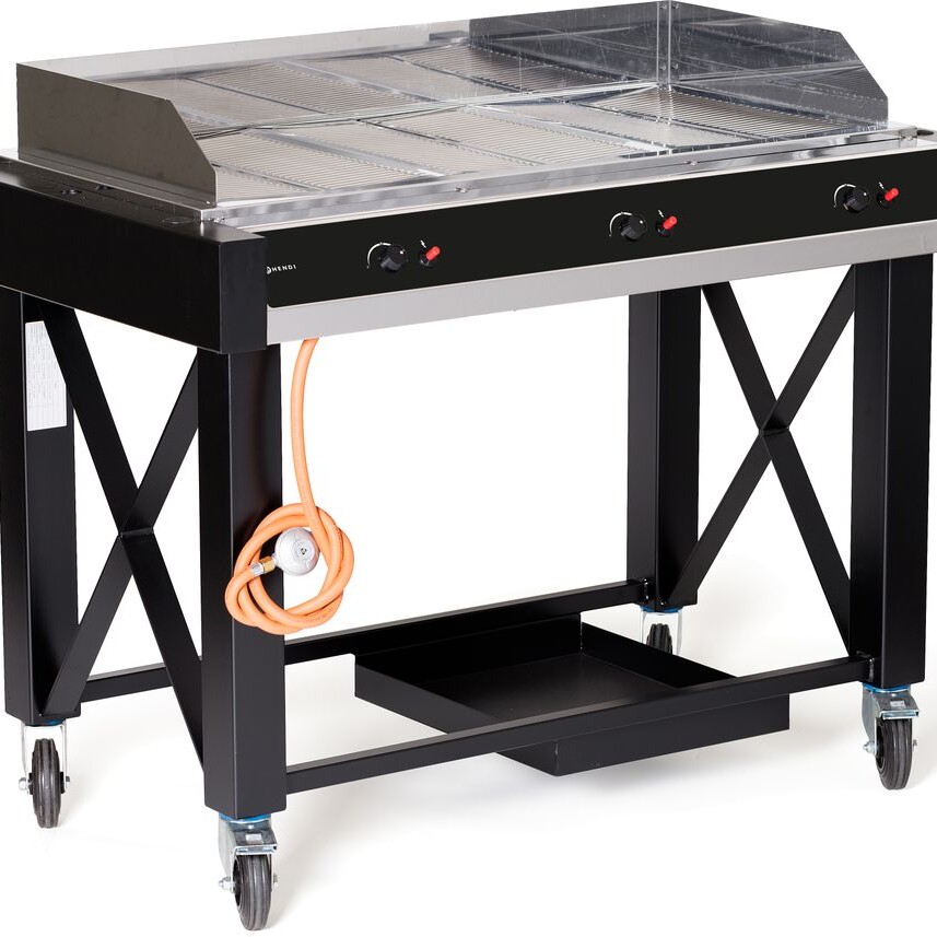 Barbecue à gaz Atlanta,  ,  Noir,  13kW - professionnel professionnel de qualité
