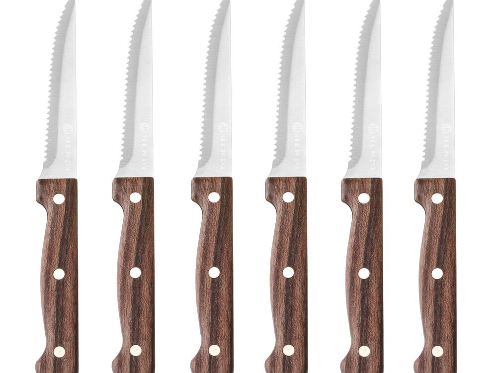 Couteau à steak - 6 pièces, , Profi Line, Brun, 6 u... - cuisine professionnel de qualité