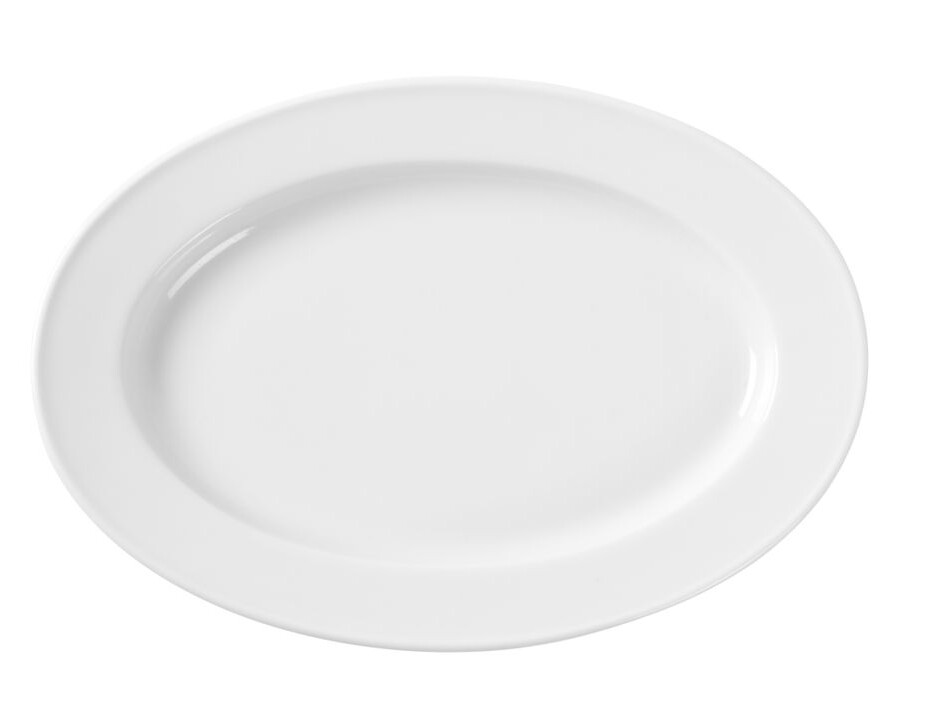 Plat ovale, , Blanc, 290x200mm - cuisine professionnel de qualité