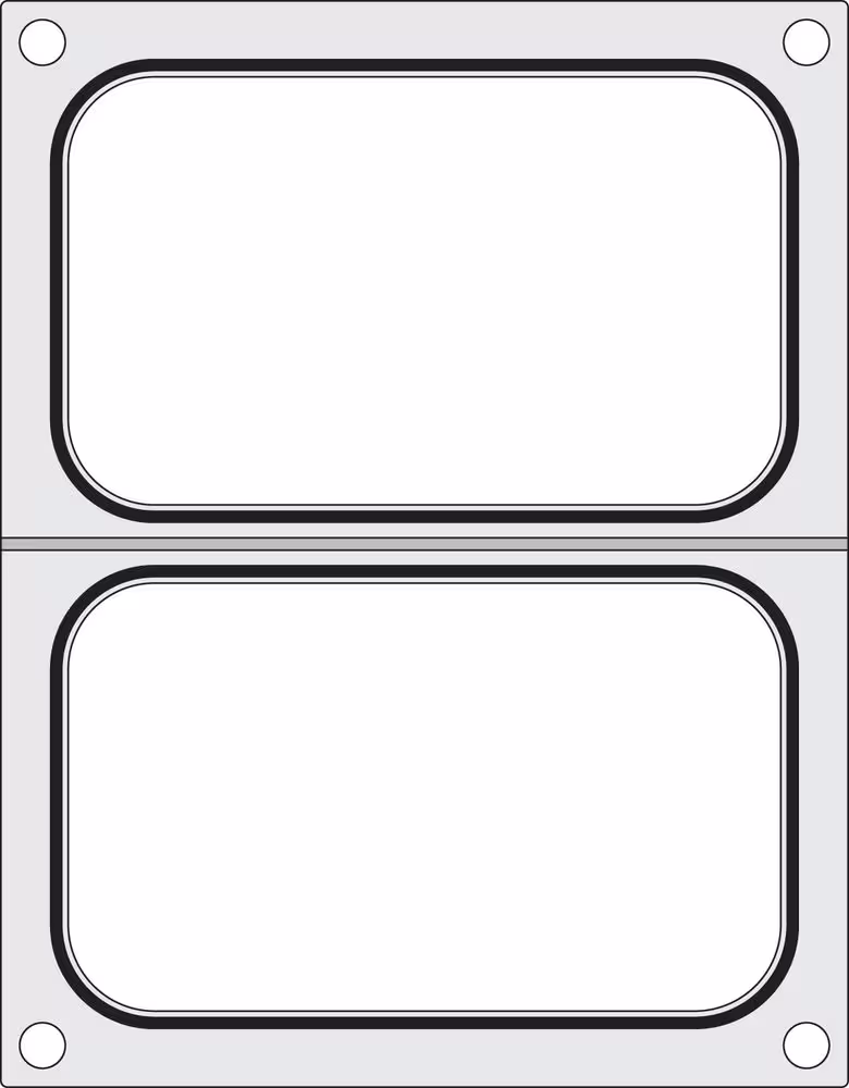 Matrice de scellage ,  ,  2x récipients 178x113 mm - cuisine professionnel de qualité