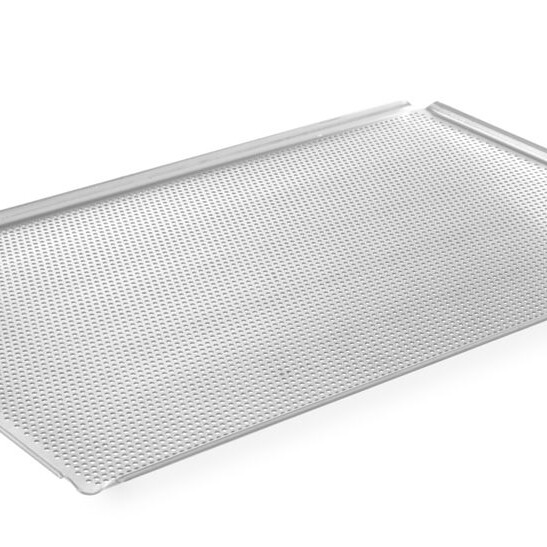 Plaque perforé 1/1 - avec 4 bords - équipement professionnel de qualité