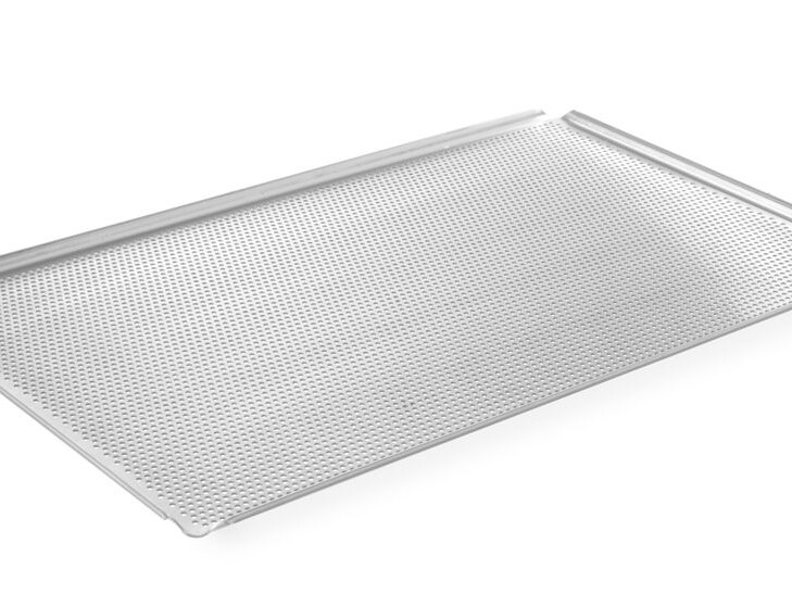 Plaque perforé 1/1 - avec 4 bords - équipement professionnel de qualité