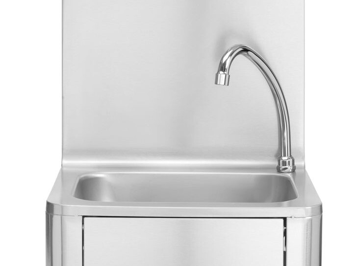 Lave-mains sans contact, avec commande genou - équipement professionnel de qualité