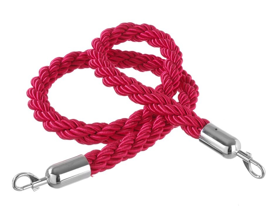 Cordes pour poteau d'accueil, , rouge avec crochet chro... - équipement professionnel de qualité