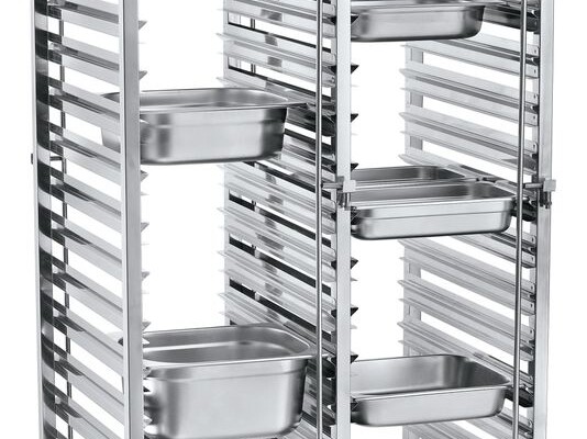 Chariot porte-plateaux double - 30 x 1/1 - restauration professionnel de qualité