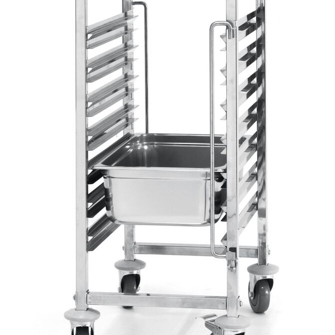 Chariot porte-plateaux - 7 x 1/1 - équipement professionnel de qualité