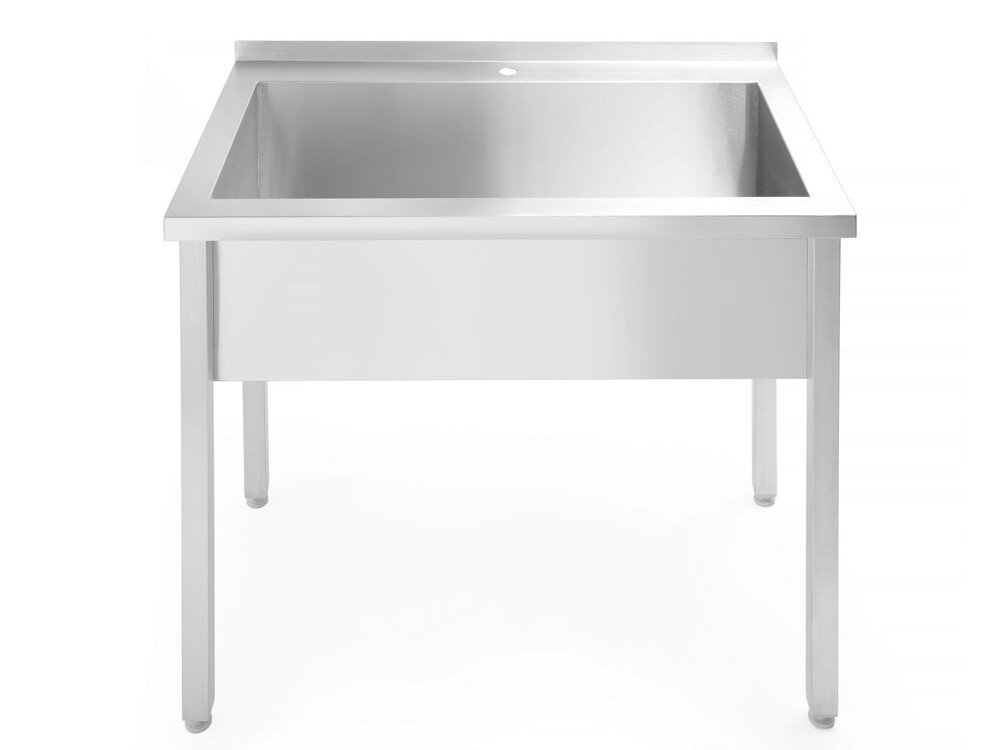 Table avec bac de lavage simple, sans dosseret –vissé... - restauration professionnel de qualité