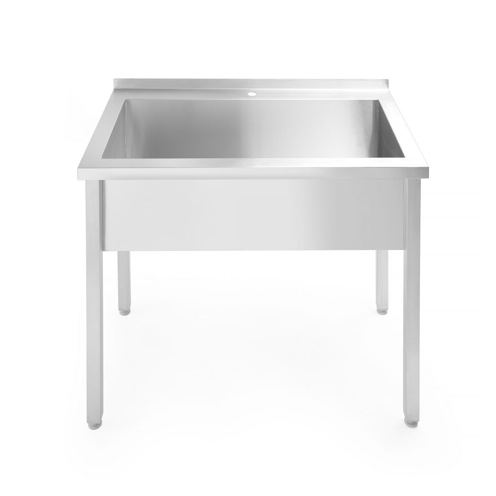 Table avec bac de lavage simple,  sans dosseret –vissé... - restauration professionnel de qualité