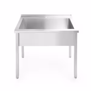 Table avec bac de lavage simple,  sans dosseret –vissé... - restauration professionnel de qualité