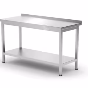 Table murale avec étagère – vissée,  profondeur 600 ... - restauration professionnel de qualité