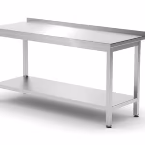 Table murale avec étagère – vissée,  profondeur 600 ... - équipement professionnel de qualité