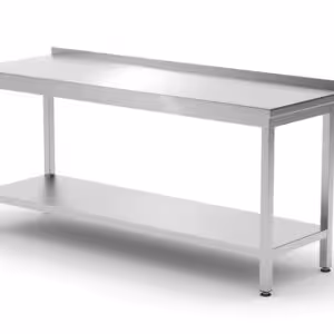 Table murale avec étagère – vissée,  profondeur 600 ... - cuisine professionnel de qualité