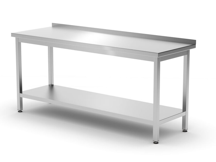 Table murale avec étagère – vissée, profondeur 600 ... - cuisine professionnel de qualité