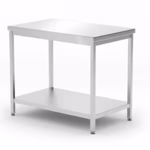 Table centrale avec étagère – vissée,  profondeur 60... - cuisine professionnel de qualité