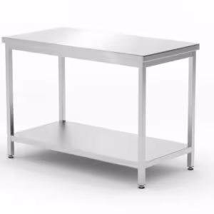 Table centrale avec étagère – vissée,  profondeur 60... - professionnel professionnel de qualité