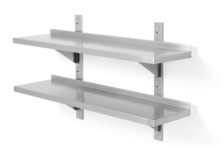 Étagère murale double, réglable, avec 2 supports - professionnel professionnel de qualité