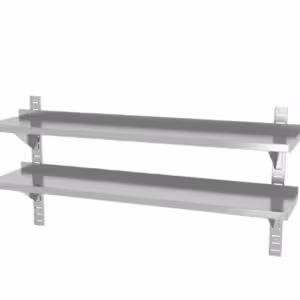 Étagère murale double,  réglable,  avec 2 supports - restauration professionnel de qualité