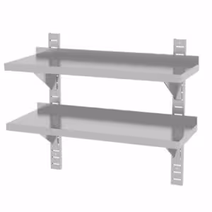Étagère murale double,  réglable,  avec 2 supports - cuisine professionnel de qualité