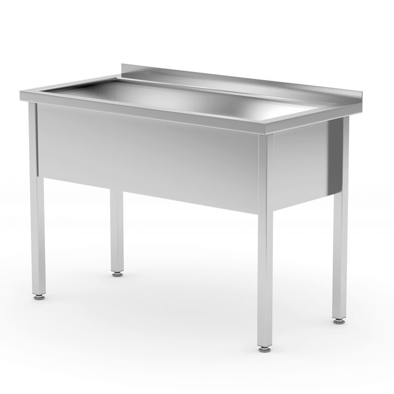 Table avec évier simple – soudée,  ,  Profi Line - cuisine professionnel de qualité