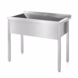 Table avec évier simple – soudée,  ,  Profi Line - équipement professionnel de qualité