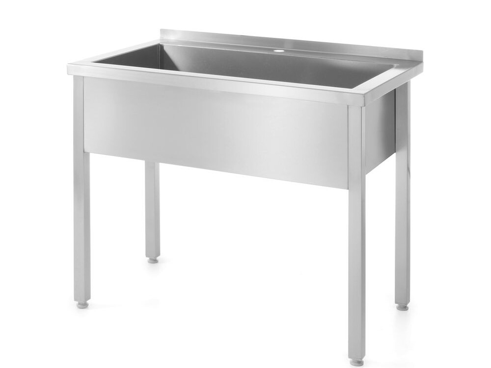 Table avec évier simple – soudée,  ,  Profi Line - équipement professionnel de qualité