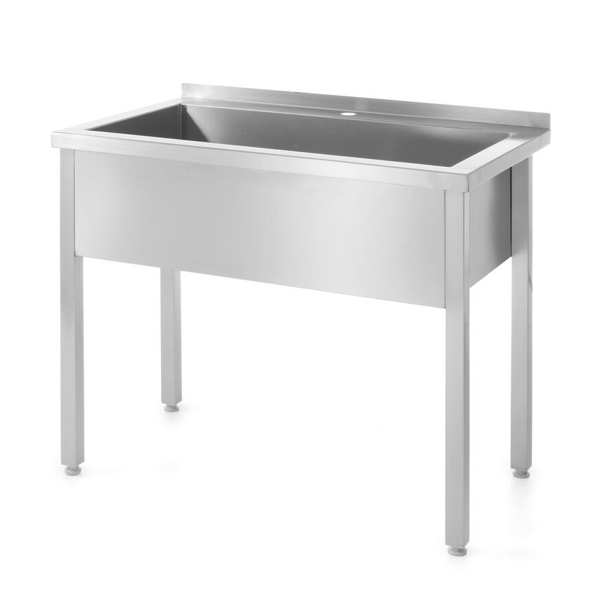 Table avec évier simple – soudée,  ,  Profi Line - équipement professionnel de qualité