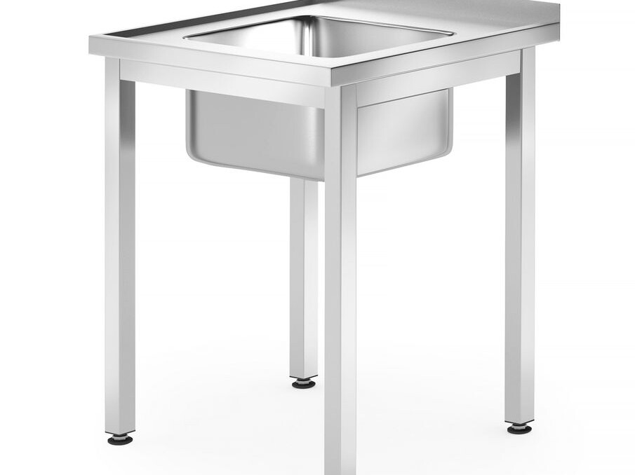 Table d'évier - vissée, profondeur 600 mm, , Profi L... - professionnel professionnel de qualité