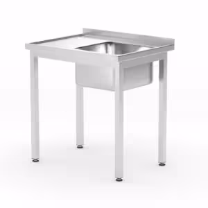 Table d’évier avec étagère – vissée,  profondeur ... - cuisine professionnel de qualité