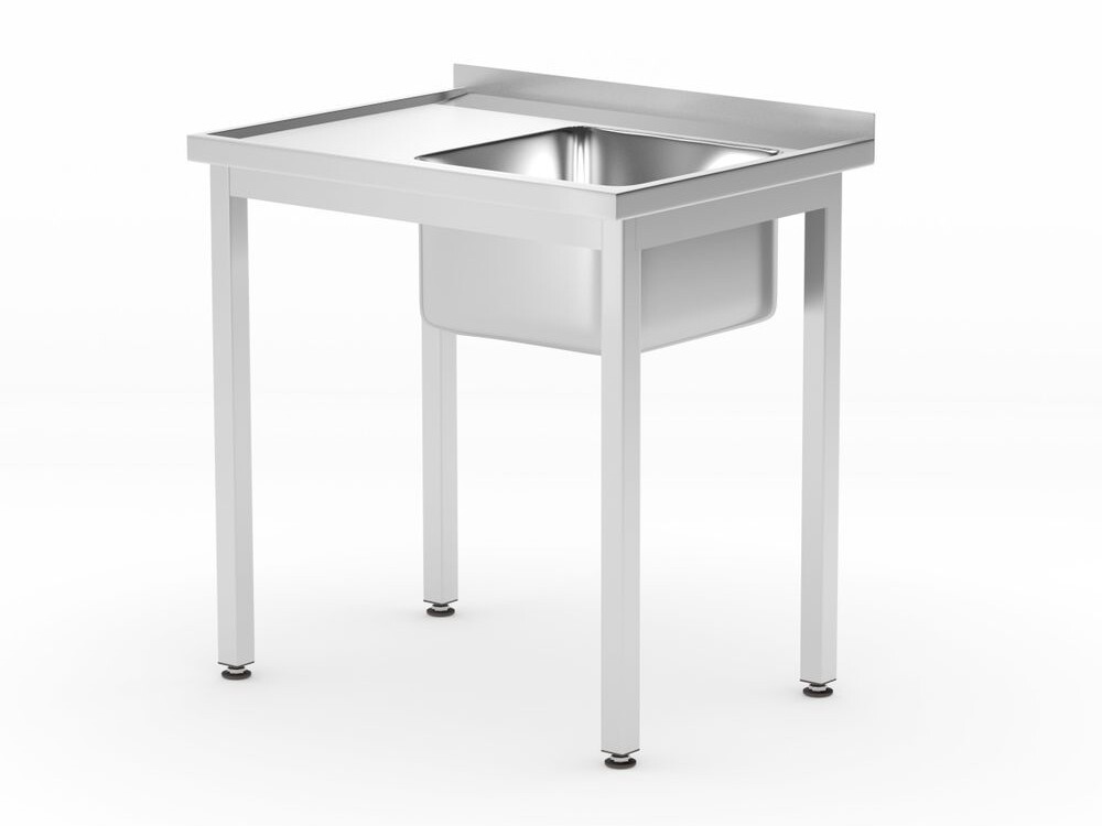 Table d’évier avec étagère – vissée,  profondeur ... - cuisine professionnel de qualité