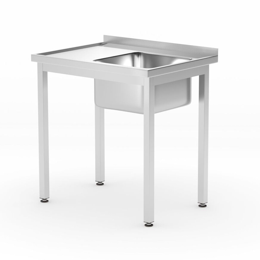 Table d’évier avec étagère – vissée,  profondeur ... - cuisine professionnel de qualité