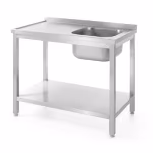 Table d’évier avec étagère – vissée,  profondeur ... - équipement professionnel de qualité