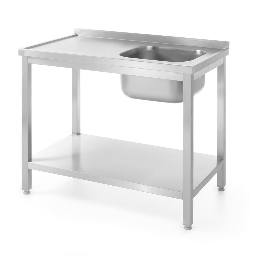 Table d’évier avec étagère – vissée,  profondeur ... - équipement professionnel de qualité