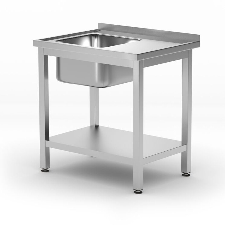 Table d’évier avec étagère – vissée,  profondeur ... - professionnel professionnel de qualité