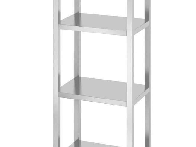 Rack de stockage avec 4 étagères pleines – vissé, ,... - restauration professionnel de qualité