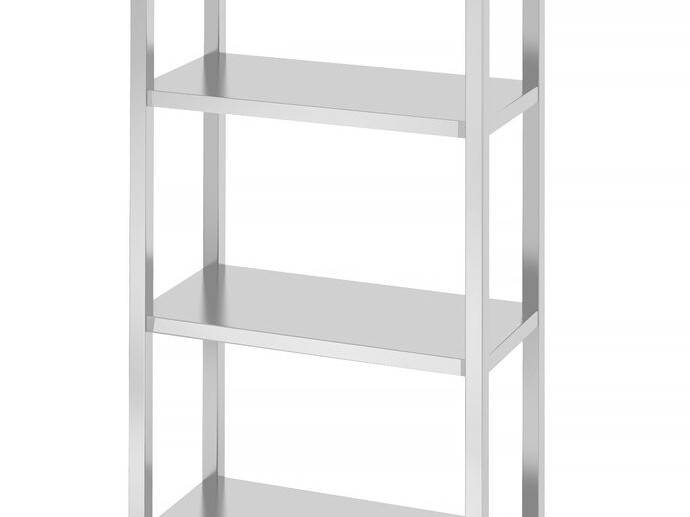 Rack de stockage avec 4 étagères pleines – vissé, ,... - équipement professionnel de qualité